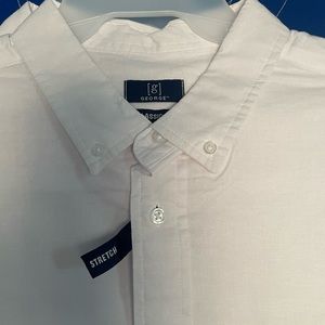 Two NWT white shirts by George (Classic Fit) size XL